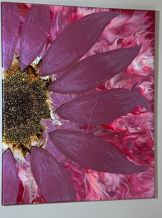 Dutch Pour with embellishments -- Moonshine Bloom